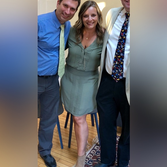 WHBM Olive Green Women's Dress - Picture 3 of 3